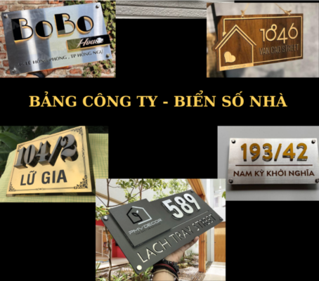 Bảng công ty, số nhà - Sài Gòn Design: Nâng tầm không gian, khẳng định đẳng cấp